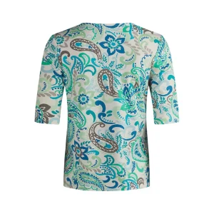 Shirt Barbara Lebek groen bruin multi 82500052