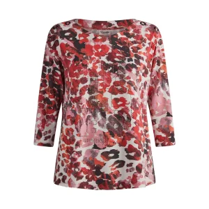 Shirt Barbara Lebek koraal print 75200052