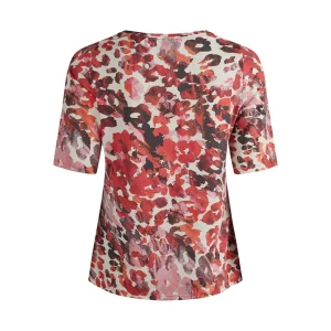 Shirt Barbara Lebek koraal print 75190052