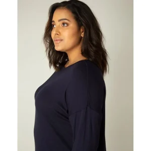 Shirt Base Level Curvy D.blauw Adele 7000022