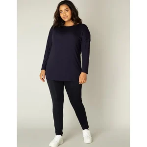 Shirt Base Level Curvy D.blauw Adele 7000022