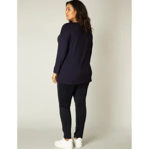 Shirt Base Level Curvy D.blauw Adele 7000022