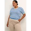 Shirt Kaffe Curve blauw beige 10582204