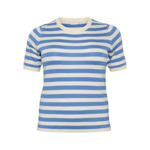 Shirt Kaffe Curve blauw beige 10582204