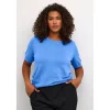 Shirt Kaffe Curve blauw korte mouw 10582205