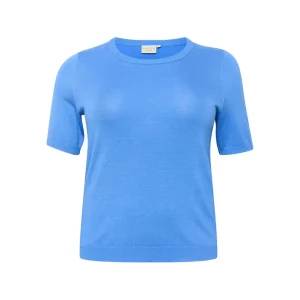 Shirt Kaffe Curve blauw korte mouw 10582205