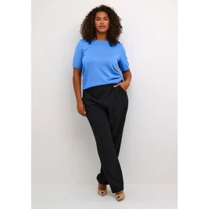 Shirt Kaffe Curve blauw korte mouw 10582205