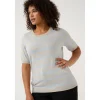 Shirt Kaffe Curve gebreid beige L.blauw 10582914