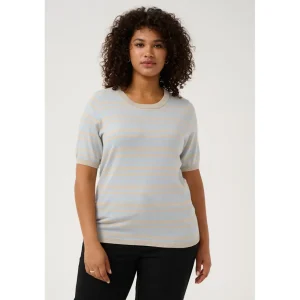 Shirt Kaffe Curve gebreid beige L.blauw 10582914