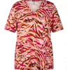 Shirt KJBrand rood bruin multicolor 5120 525