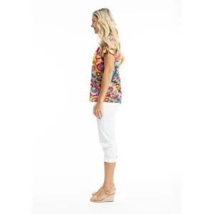 Shirt Orientique rose blauw multicolor 22976