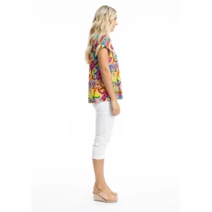 Shirt Orientique rose blauw multicolor 22976