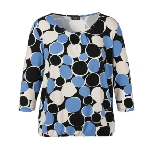 Shirt Via Appia Due 3/4 mouw zwart blauw 2521450 103