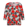 Shirt Via Appia Due 3/4 mouw grijs rood 2521450 133