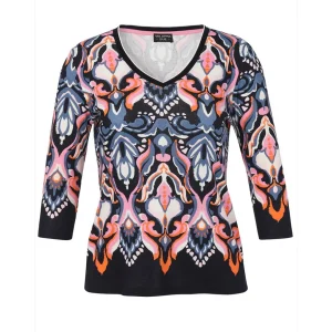 Shirt Via Appia Due 3/4 mouw D.blauw multi 2511404
