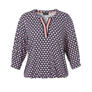 Shirt Via Appia Due 3/4 mouw D.blauw multi 2511702