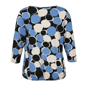Shirt Via Appia Due 3/4 mouw zwart blauw 2521450 103