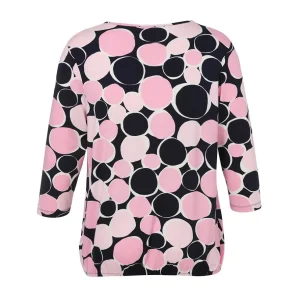 Shirt Via Appia Due 3/4 mouw D.blauw rose 2521450 803