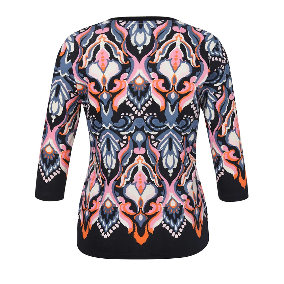 shirt_via_appia_due__mouw_2-5.webp Shirt Via Appia Due 3/4 mouw D.blauw multi 2511404