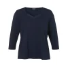 Shirt Via Appia Due D.blauw strass 3/4 mouw 2414421