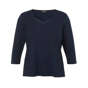 Shirt Via Appia Due D.blauw strass 3/4 mouw 2414421