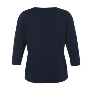 Shirt Via Appia Due D.blauw strass 3/4 mouw 2414421