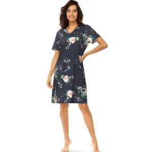 Slaapkleed Ascafa blauw gebloemd A2312134