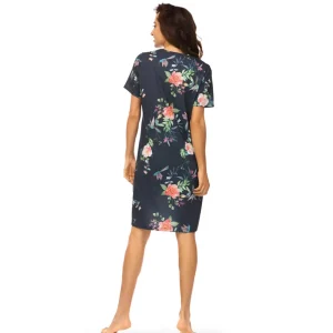 Slaapkleed Ascafa blauw gebloemd A2312134