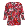 Sweater Via Appia Due 3/4 mouw grijs rood 2521430 133