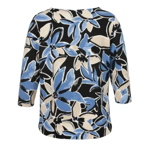 Sweater Via Appia Due 3/4 mouw zwart blauw 2521430 103