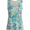 Top Barbara Lebek groen bruin multi 82540052