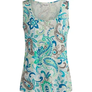 Top Barbara Lebek groen bruin multi 82540052