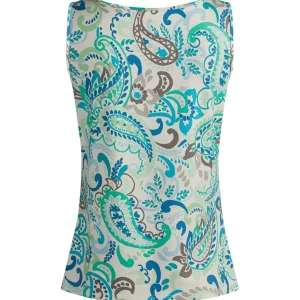 Top Barbara Lebek groen bruin multi 82540052