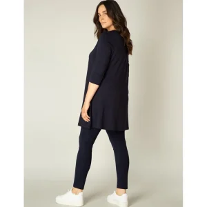 Tuniek Base level curvy Aria D.blauw 7000029
