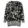 Tuniek Via Appia Due V-hals zwart creme 2511663