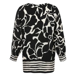Tuniek Via Appia Due V-hals zwart creme 2511663