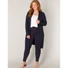 Vest Base Level Curvy Ayla long D.blauw 7000001